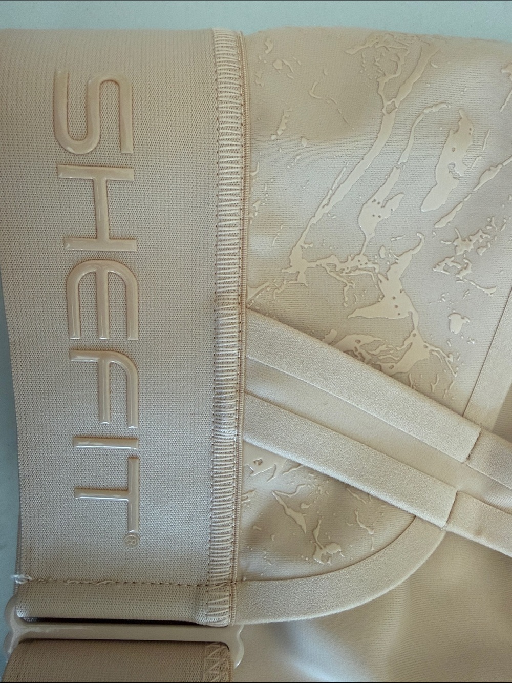 SHEFIT Light Nude Embossed Support Sports Bra